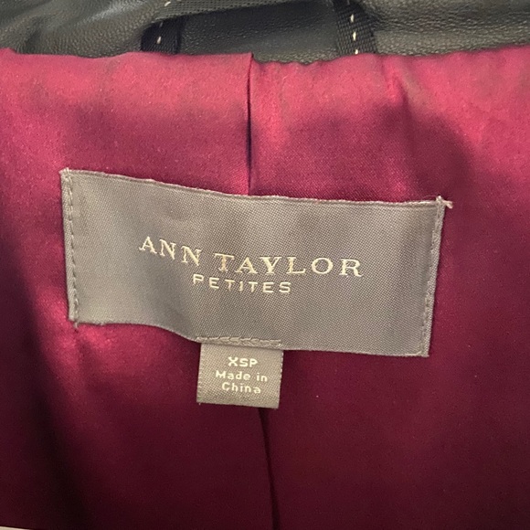 Black leather Ann Taylor petites xs - Picture 3 of 5